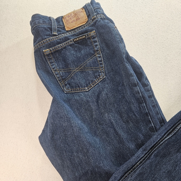 Stetson 1520 Straight Leg Jeans 40x34 Blue Western Denim - Picture 1 of 10